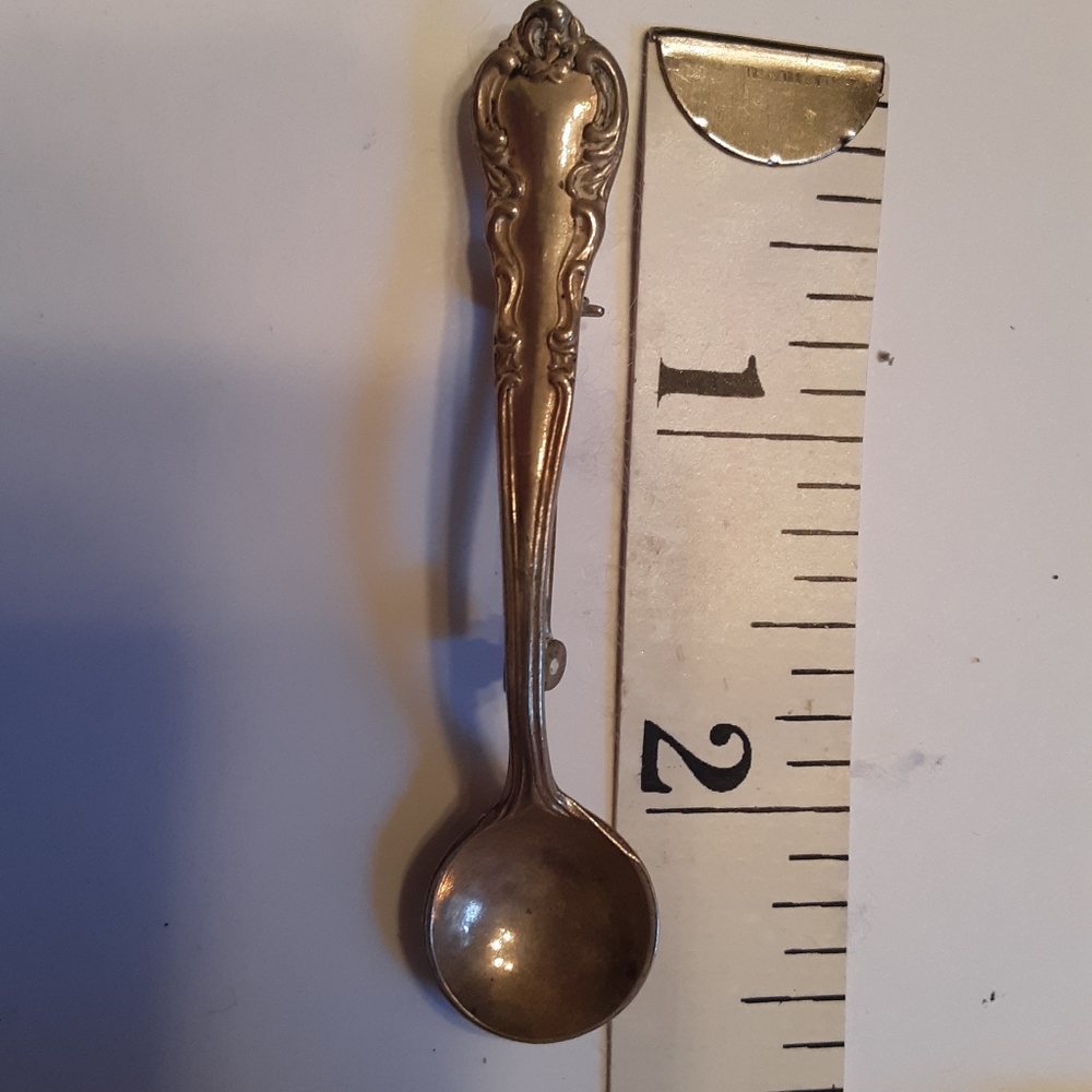 Vintage Sterling Silver Spoon Pin
